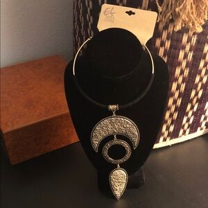Erica Lyons Black and Silver Statement Necklace